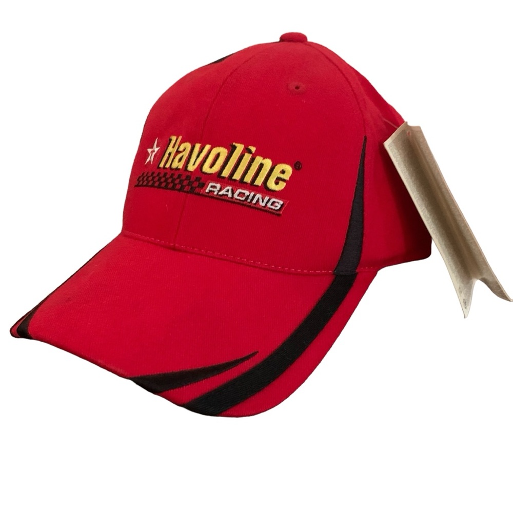 Vintage NASCAR Texaco Havoline Strapback Racing Hat Red Chase Authentics Cap